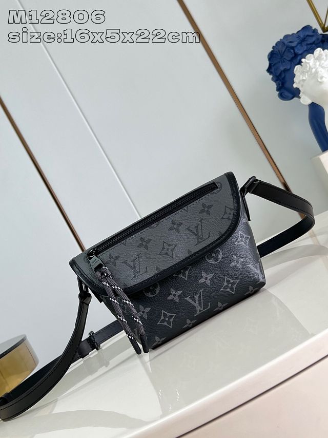 Louis vuitton original monogram eclipse pulse mini shoulder bag m12636 