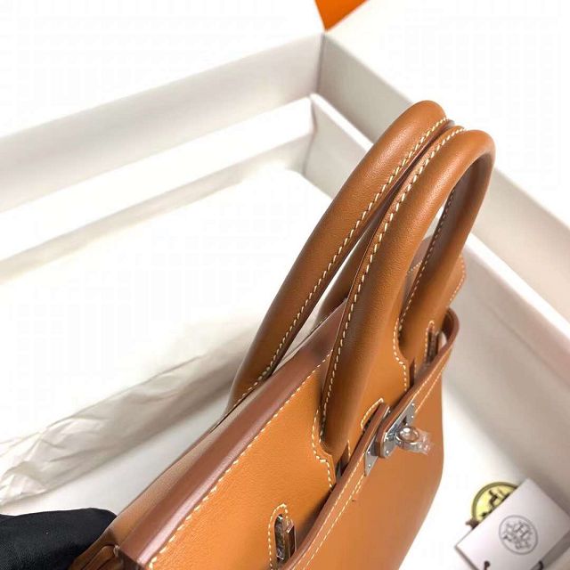 Hermes original swift leather birkin 30 bag H30-5 gold brown