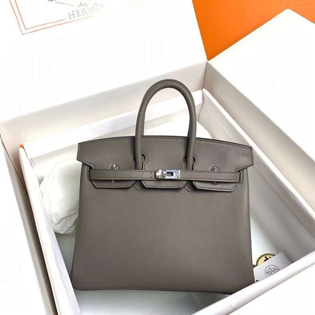 Hermes original swift leather birkin 35 bag H35-5 grey etain