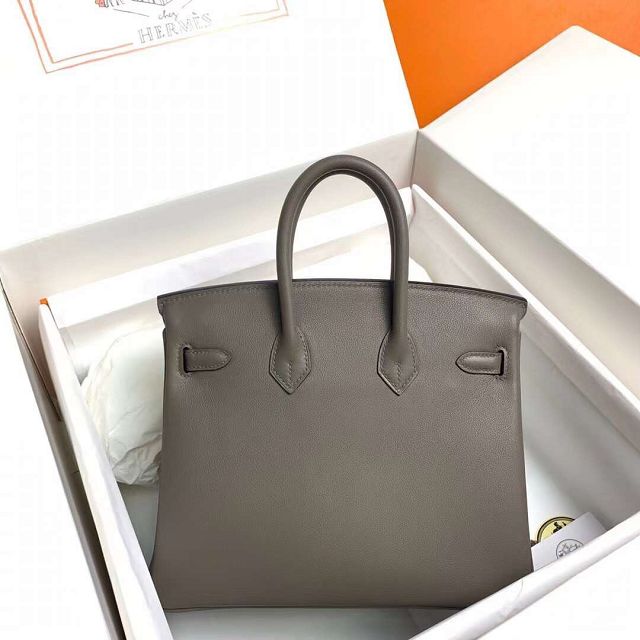 Hermes original swift leather birkin 35 bag H35-5 grey etain