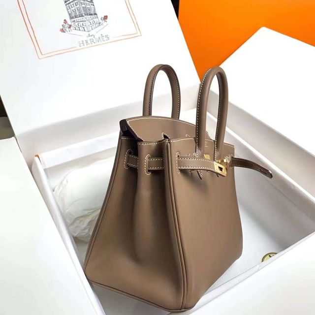 Hermes original swift leather birkin 30 bag H30-5 grey etoupe