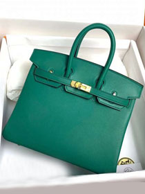 Hermes original swift leather birkin 35 bag H35-5 vert vertigo