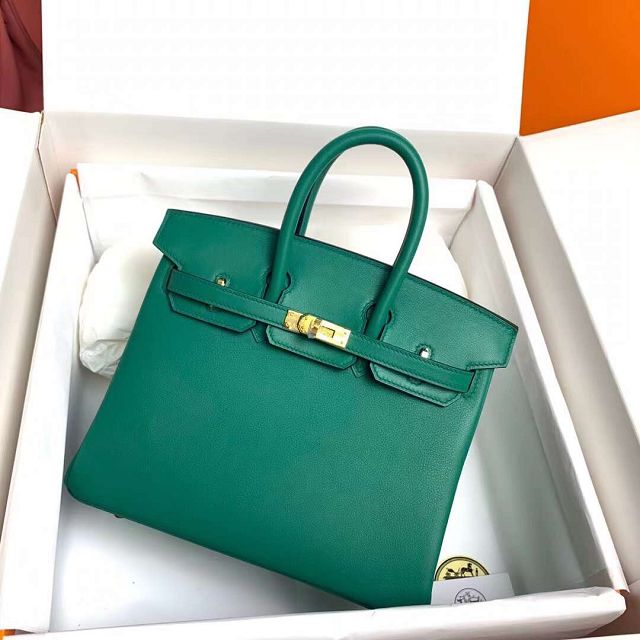 Hermes original swift leather birkin 35 bag H35-5 vert vertigo