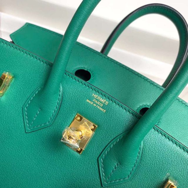 Hermes original swift leather birkin 35 bag H35-5 vert vertigo