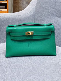 Hermes original swift leather mini kelly 22 clutch K0012 vert vertigo