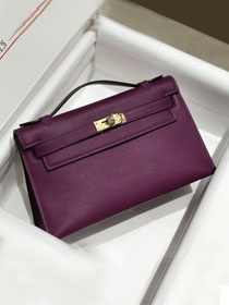 Hermes original swift leather mini kelly 22 clutch K012 anemone