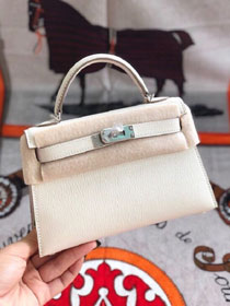 Hermes original goatskin mini kelly 19 bag KG0019 craie