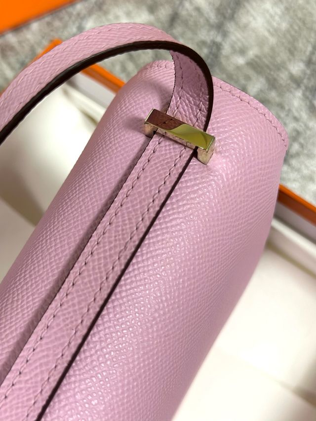 Hermes original epsom leather constance elan bag C024 mauve sylvestre