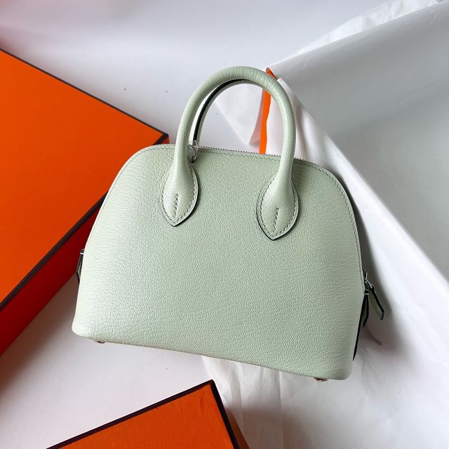 Hermes original chevre leather mini bolide bag H018 vert fizz