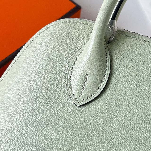 Hermes original chevre leather mini bolide bag H018 vert fizz