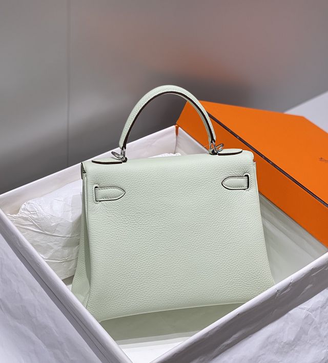 Hermes original togo leather kelly 28 bag K28 vert fizz