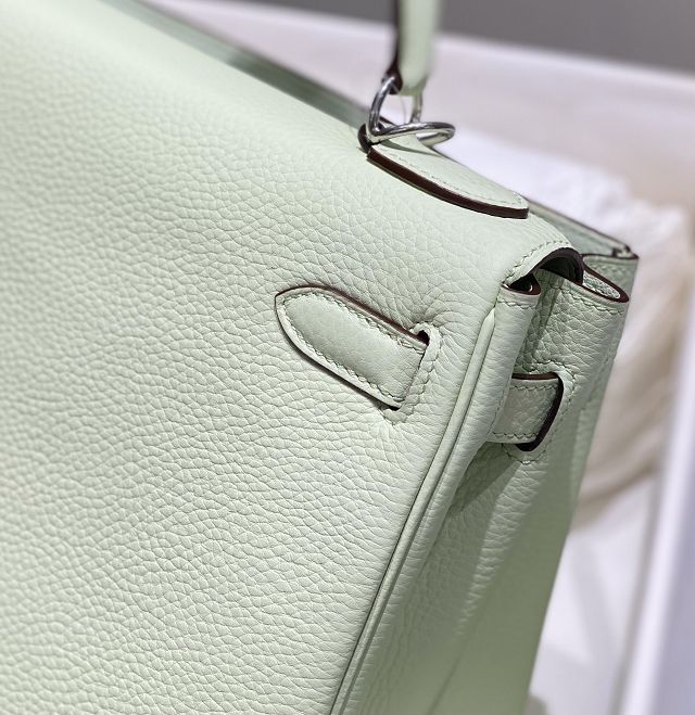 Hermes original togo leather kelly 28 bag K28 vert fizz