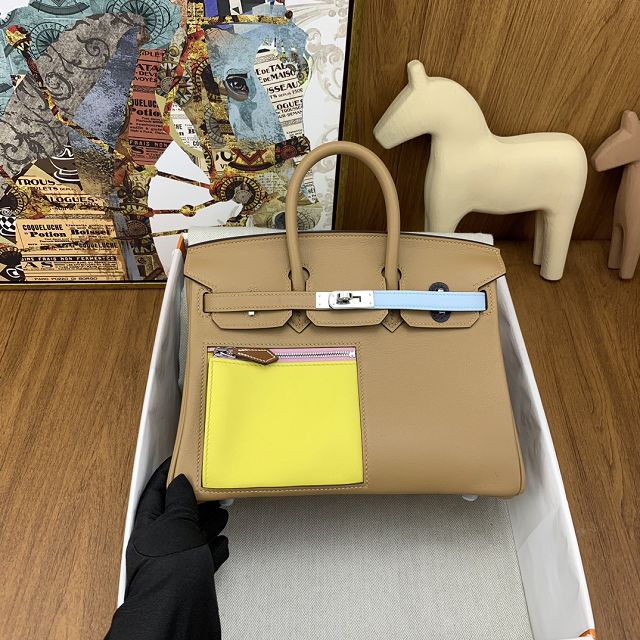 Hermes handmade original togo leather birkin 35 bag HL0350 chai