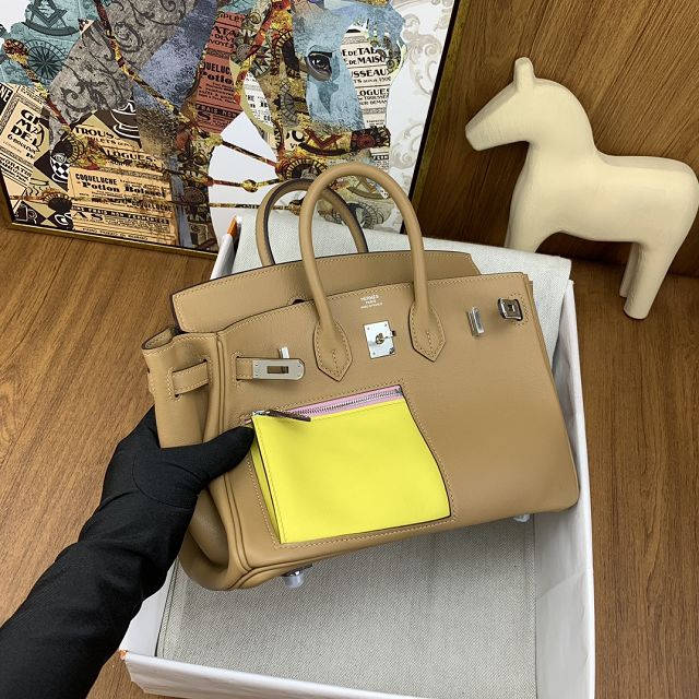Hermes handmade original togo leather birkin 35 bag HL0350 chai