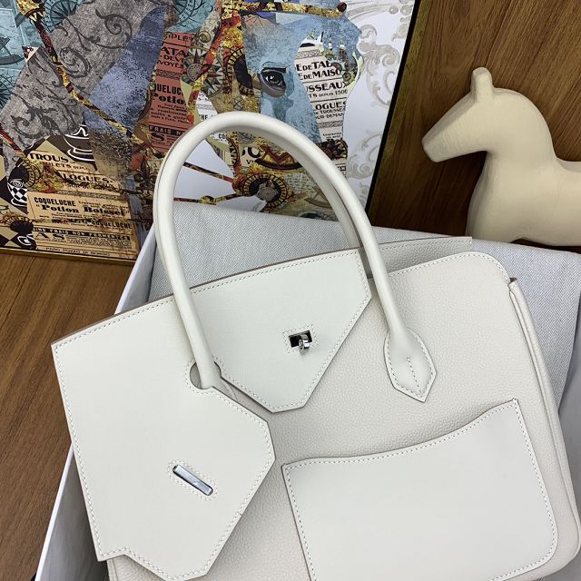 Hermes handmade original togo leather desordre birkin 30 HBD0300 white