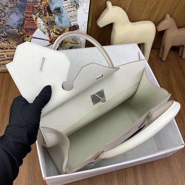 Hermes handmade original togo leather desordre birkin 30 HBD0300 white