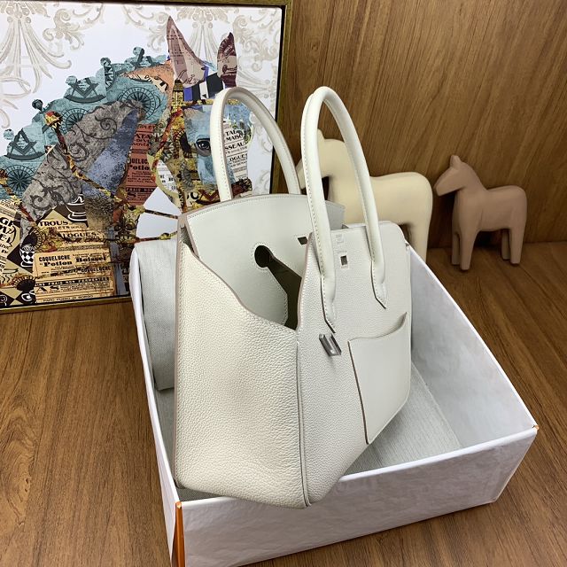 Hermes handmade original togo leather desordre birkin 30 HBD0300 white
