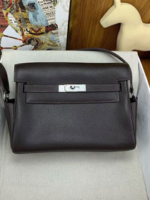 Hermes original evercolor leather kelly messenger bag KM0025 ebene