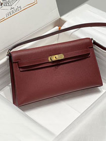 Hermes original madame leather kelly elan KE0028 bordeaux