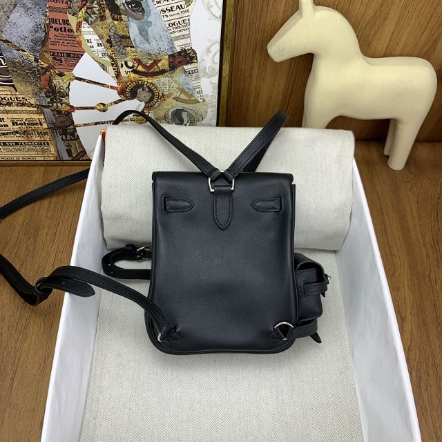 Hermes handmade original swift leather mini kelly jump backpack H0019 black