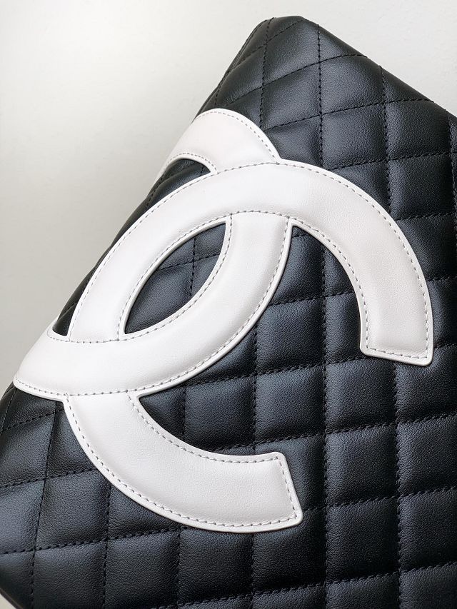 CC original lambskin large shopping tote bag AS6337 black