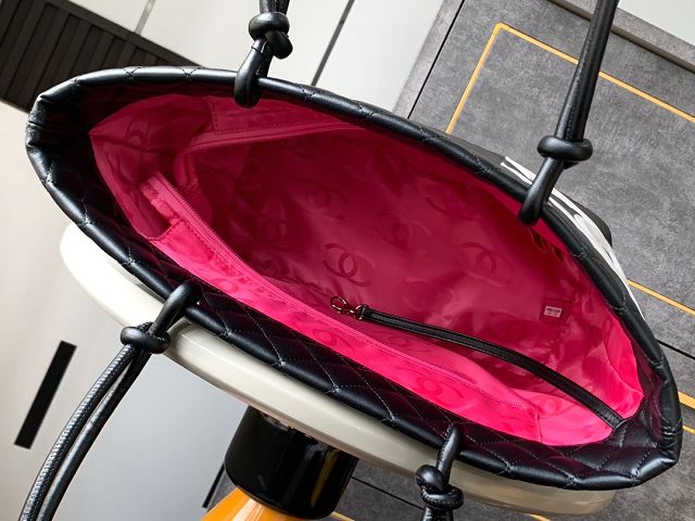 CC original lambskin large shopping tote bag AS6337 black