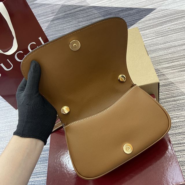 GG original canvas blondie small shoulder bag 815700 brown&white