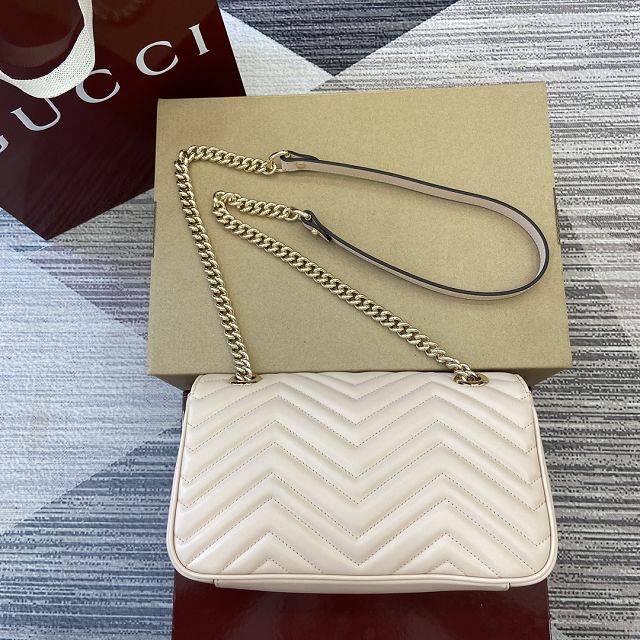 GG original calfskin marmont small shoulder bag 443497 light pink