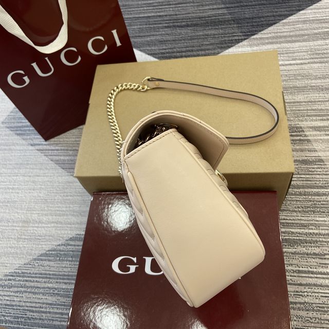 GG original calfskin marmont small shoulder bag 443497 light pink