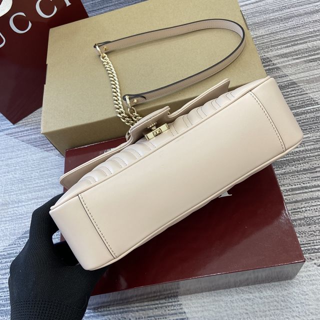GG original calfskin marmont small shoulder bag 443497 light pink