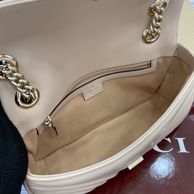GG original calfskin marmont small shoulder bag 443497 light pink
