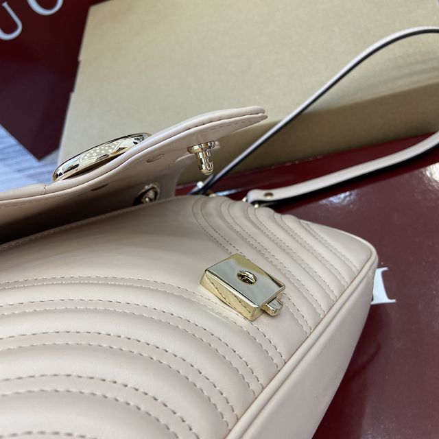 GG original calfskin marmont small shoulder bag 443497 light pink
