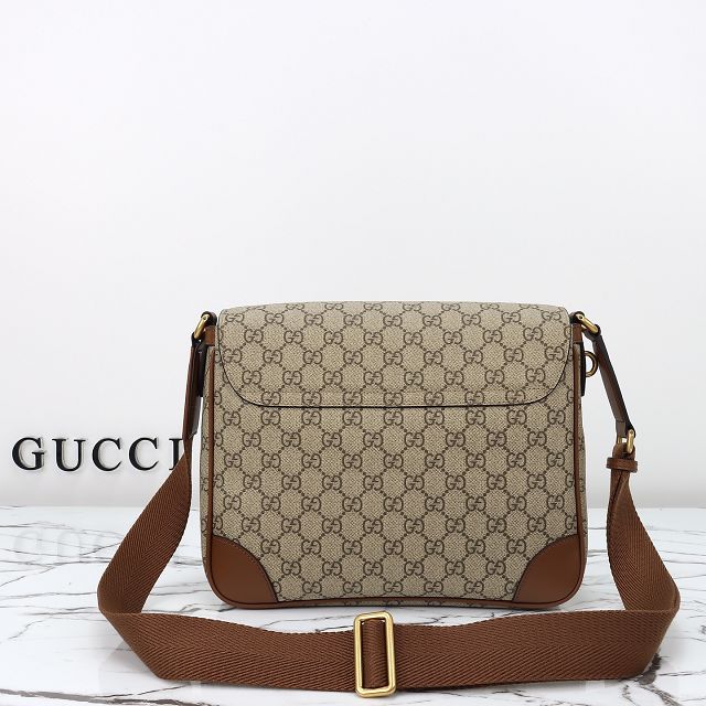 GG original canvas emblem medium crossbody bag 821154 brown