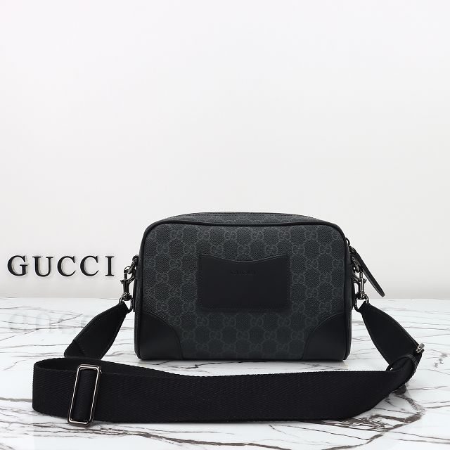 GG original canvas emblem small crossbody bag 821155 black