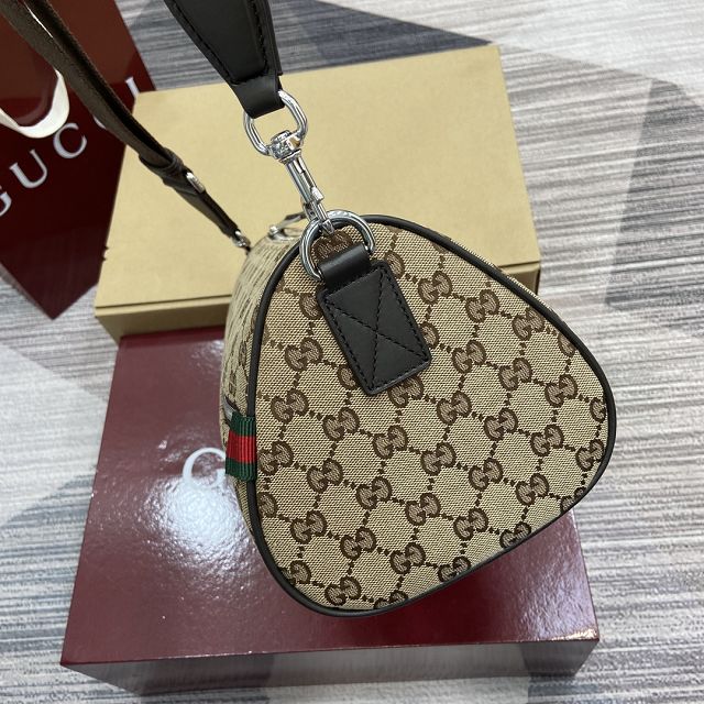 GG original canvas small cylinder bag 834455 brown