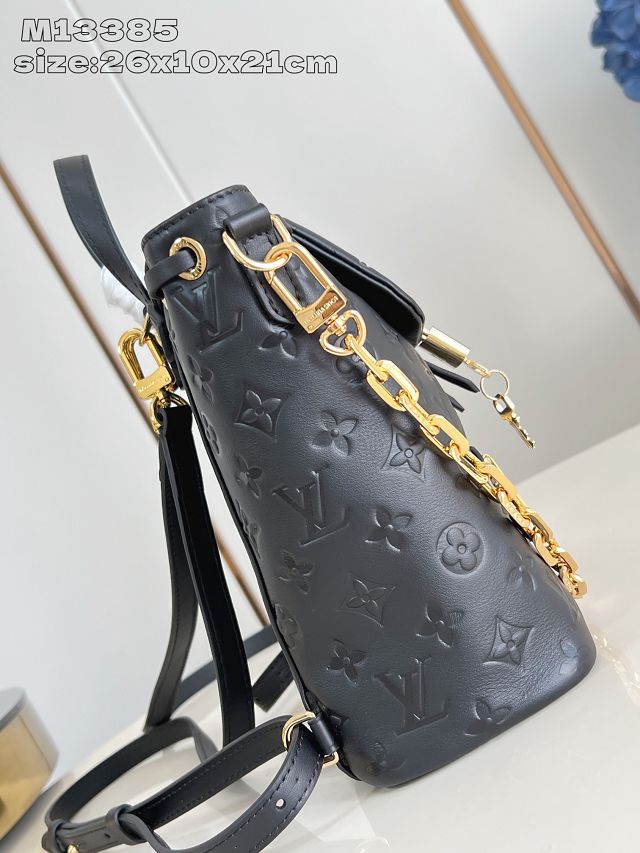 Louis vuitton original lambskin coussin backpack PM M13357 black