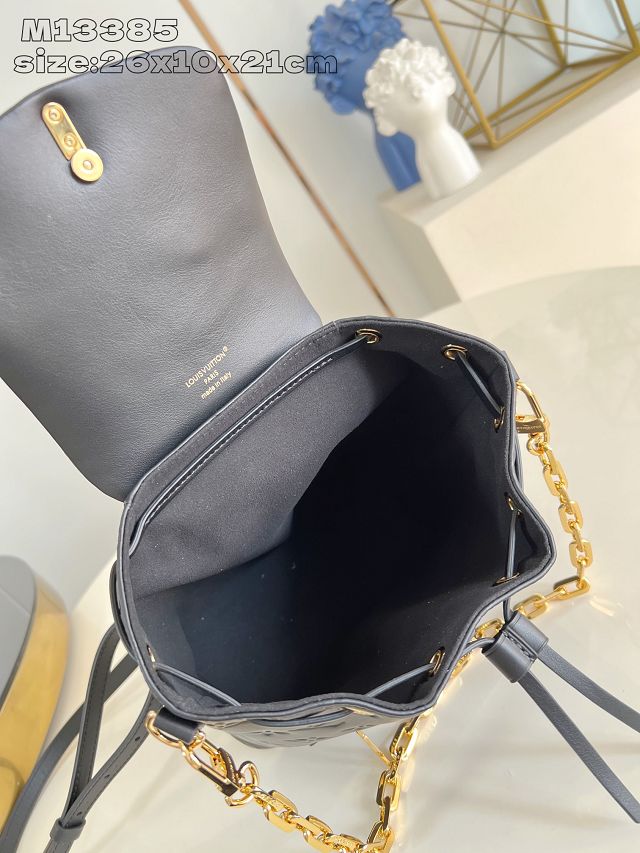 Louis vuitton original lambskin coussin backpack PM M13357 black