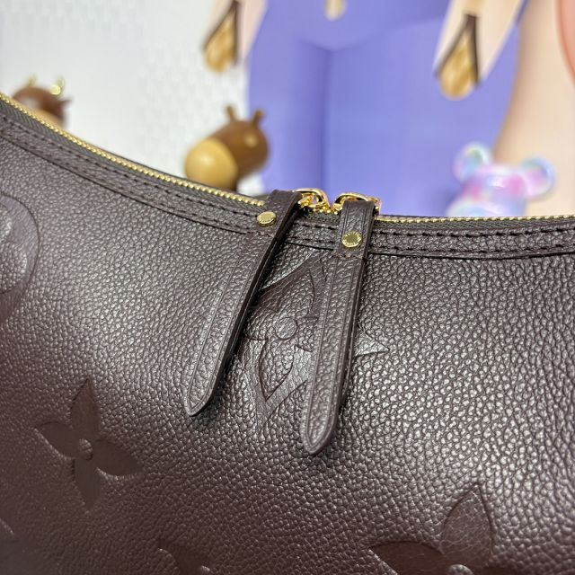 Louis vuitton original calfskin loop hobo bag M14042 chocolate 