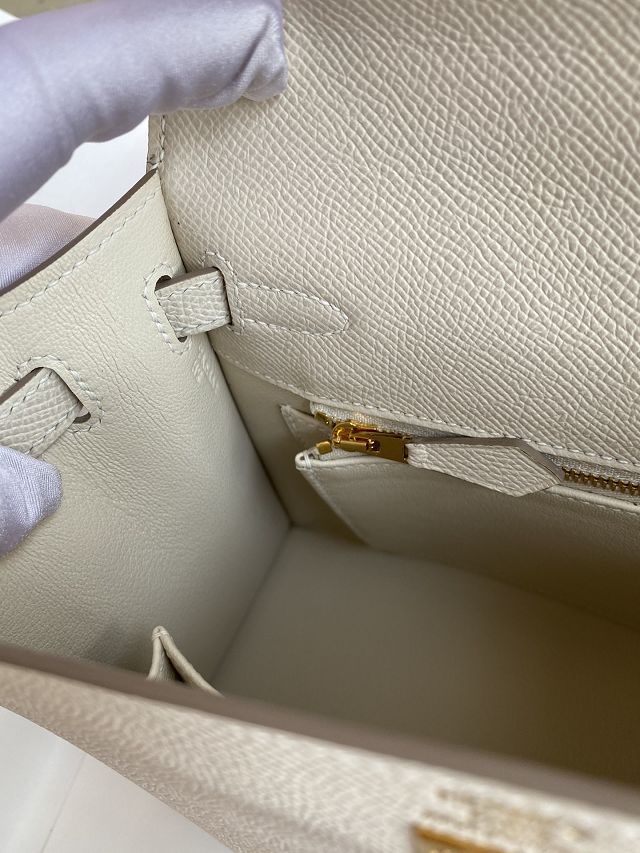 Hermes original epsom leather kelly 28 bag K28-2 craie