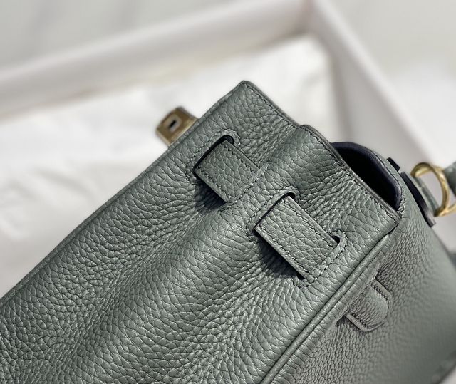 Hermes original togo leather kelly 25 bag K25 vert amande	