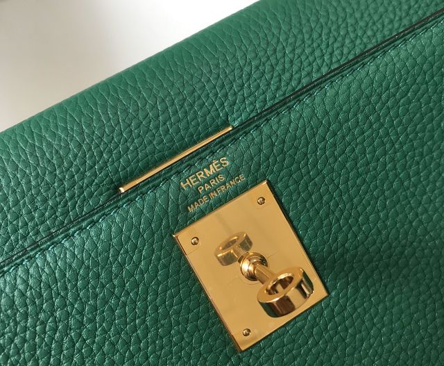 Hermes original togo leather kelly 32 bag K32-1 vert vertigo 