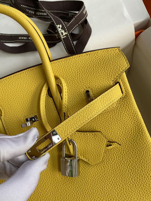 Hermes original togo leather birkin 30 bag H30-1 jaune de naples