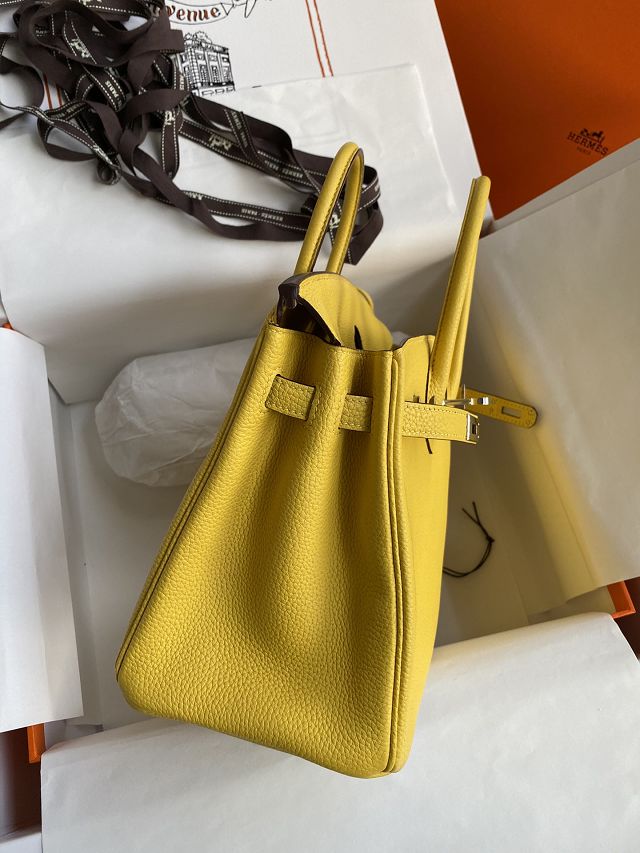 Hermes original togo leather birkin 30 bag H30-1 jaune de naples