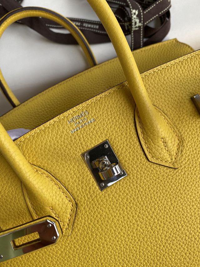 Hermes original togo leather birkin 30 bag H30-1 jaune de naples