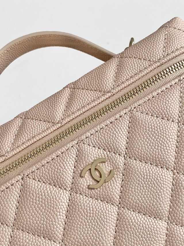 CC original grained calfskin vanity with chain AP4385 beige