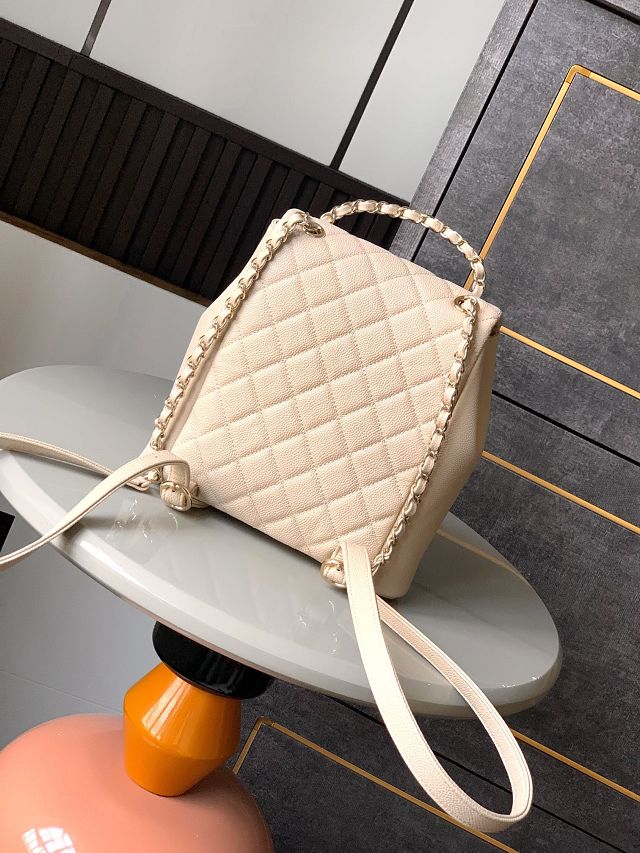 CC original grained calfskin backpack AS3860 apricot