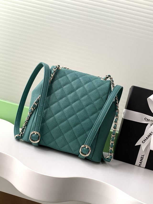 CC original grained calfskin backpack AS3860 green