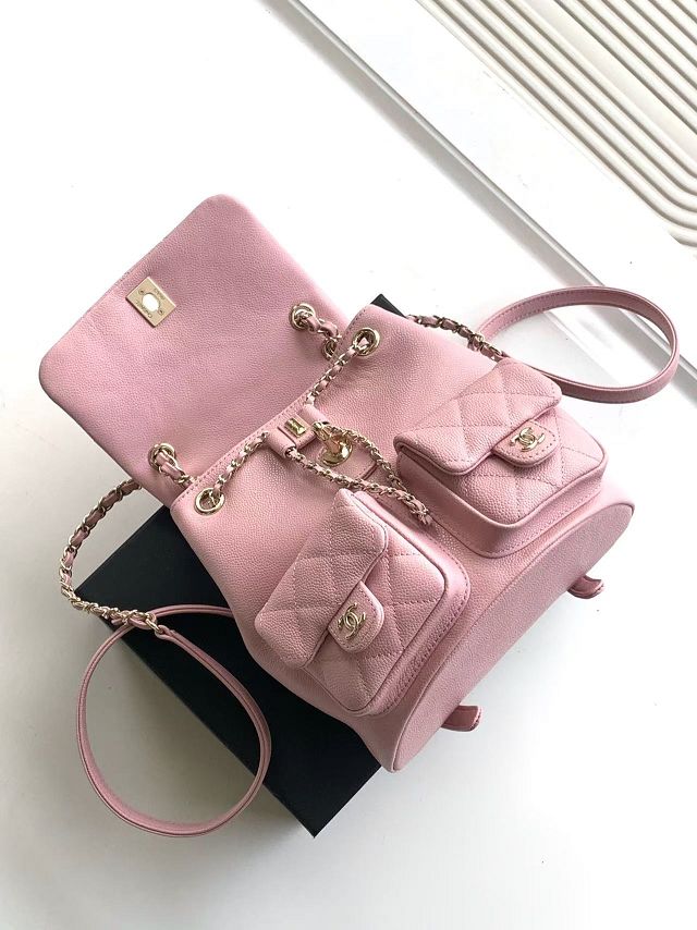 CC original grained calfskin backpack AS3860 pink