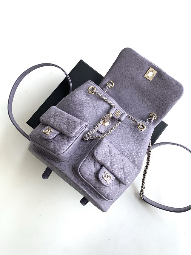 CC original grained calfskin backpack AS3860 purple