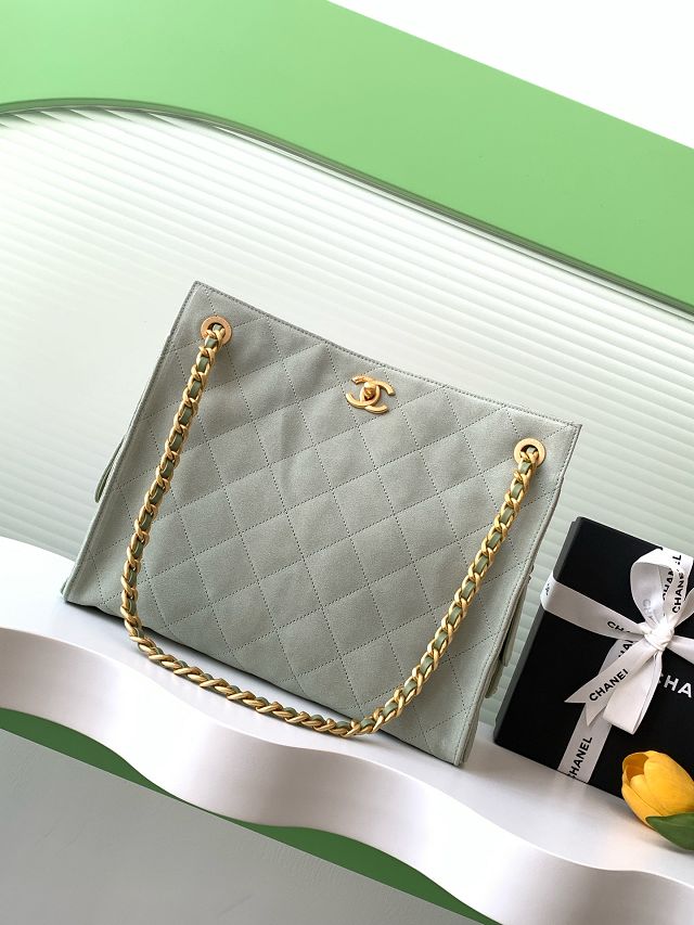 CC original suede shopping tote bag AS5303 green